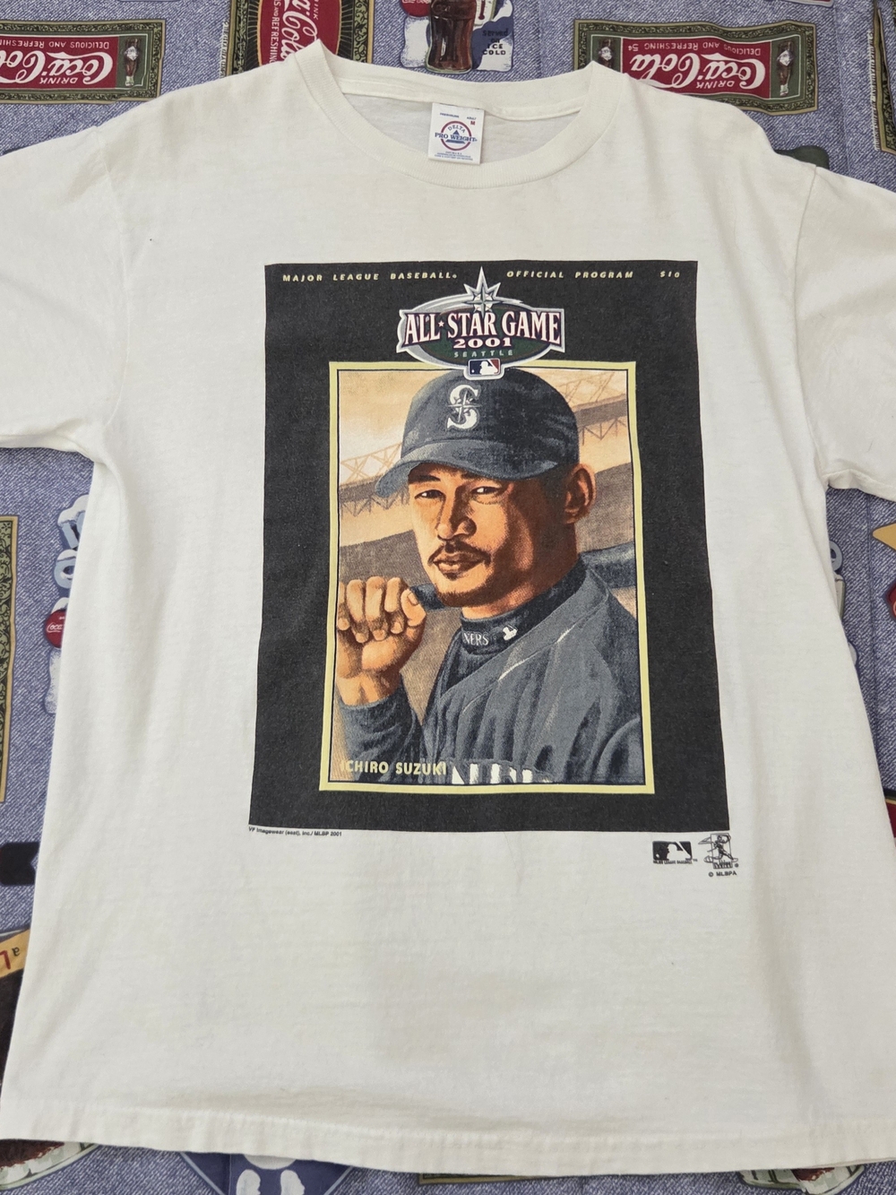 MLB White Ichiro Suzuki All-Star Game 2001 Graphic Tee